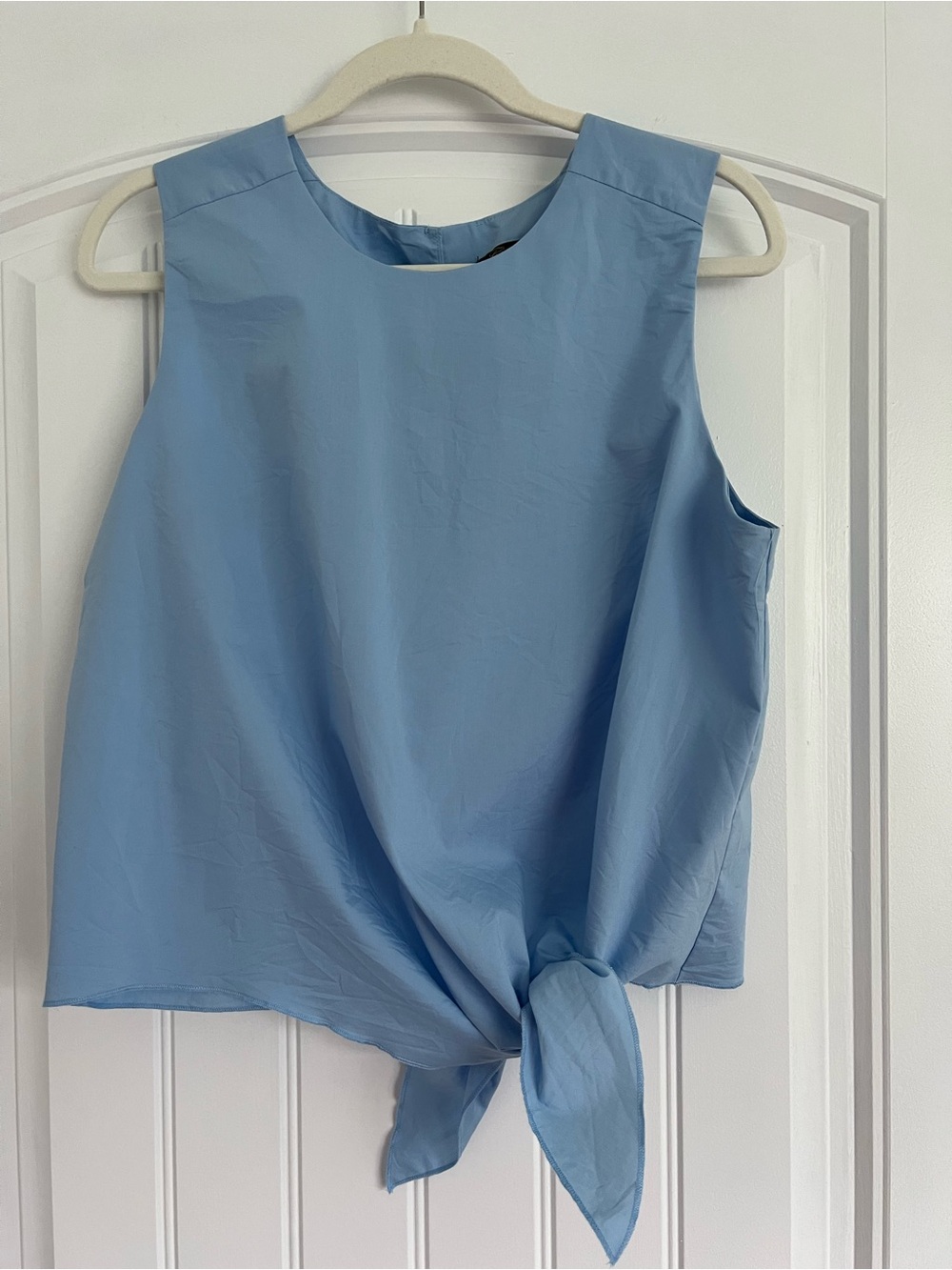 Cupio Light Blue Sleeveless Tie-Front Camisole